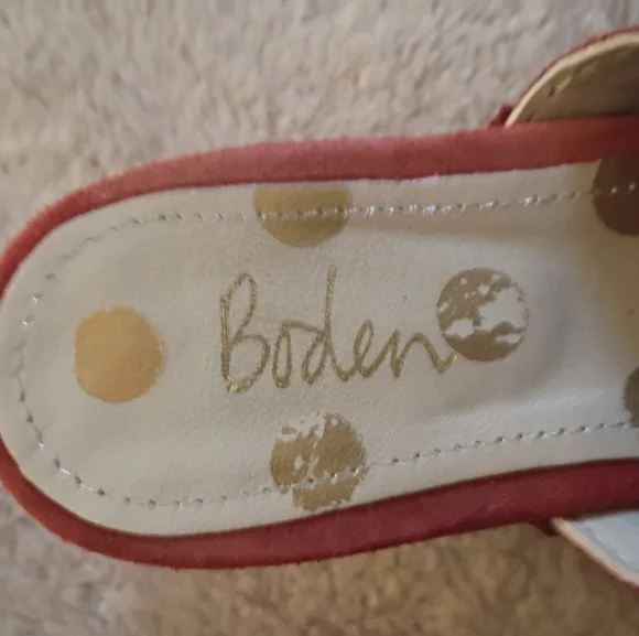 BODEN Claudette Suede Clogs in Rust Size 40 (8.5 US) - Picture 4 of 10